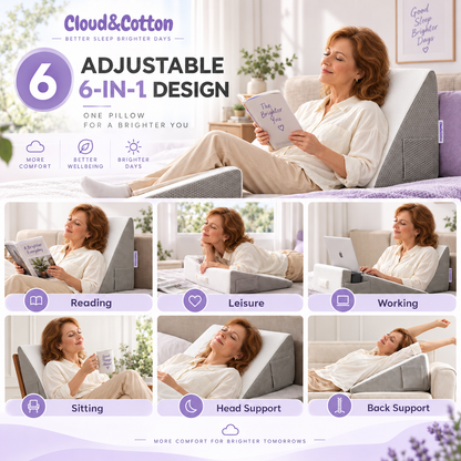 Cloud & Cotton Memory Foam Wedge Pillow