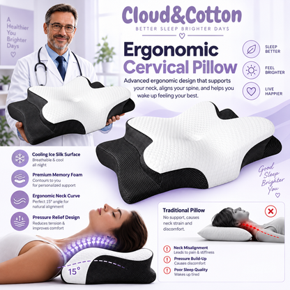 Cloud & Cotton Cervical Support Pillow