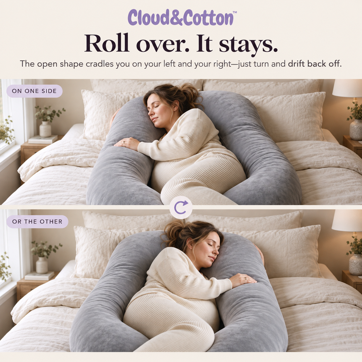 Cloud & Cotton Pregnancy Support Pillow