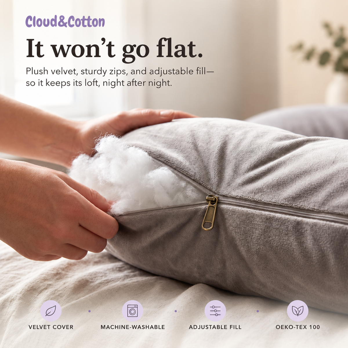 Cloud & Cotton Pregnancy Support Pillow